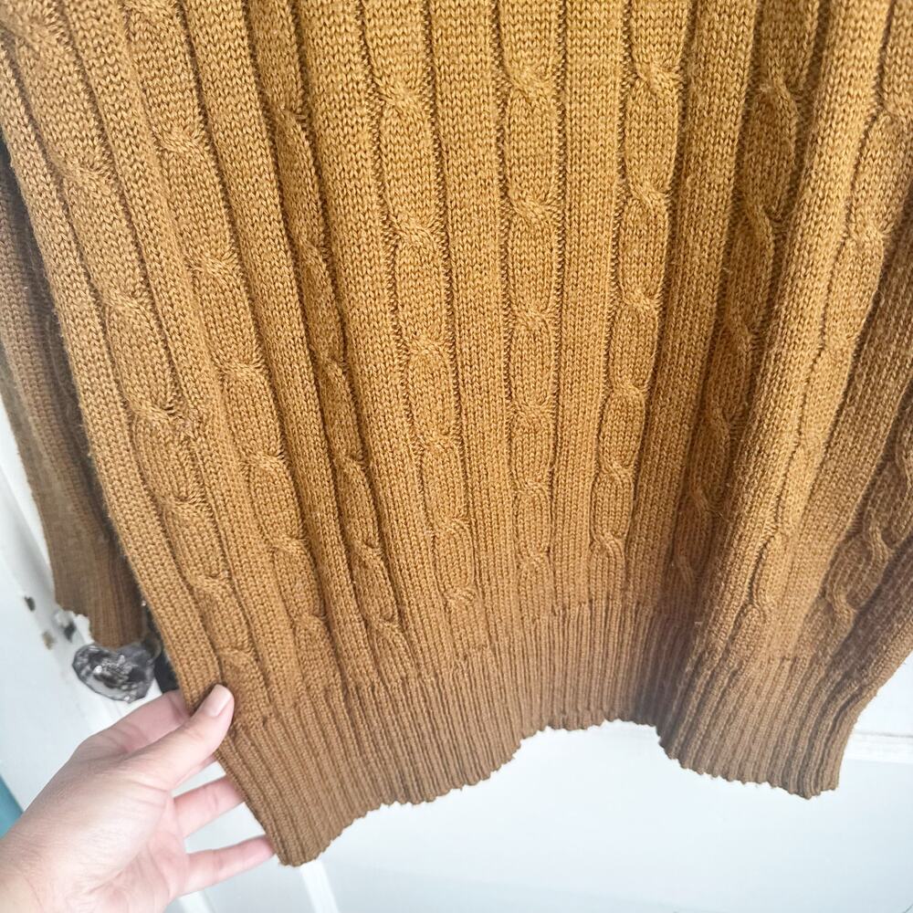 VTG Diane Von Furstenberg Collared Cable Knit Ribbed Polo Pullover Sweater M - Picture 5 of 13